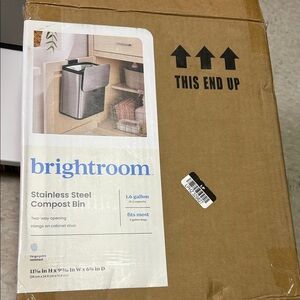 Stainless Steel Compost Bin - Silver